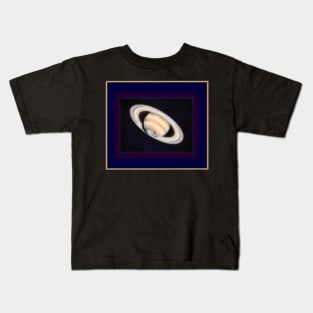 Saturn: an Astronomical Watercolor Kids T-Shirt